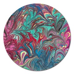 Psychedelic Marbling Patterns Iv Magnet 5  (round) by kaleidomarblingart