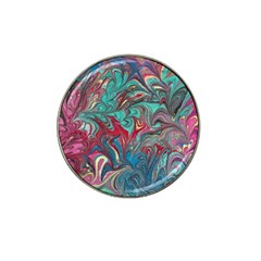 Psychedelic Marbling Patterns Iv Hat Clip Ball Marker by kaleidomarblingart