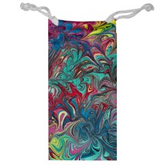 Psychedelic Marbling Patterns Iv Jewelry Bag by kaleidomarblingart