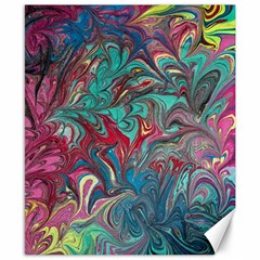 Psychedelic Marbling Patterns Iv Canvas 8  X 10  by kaleidomarblingart