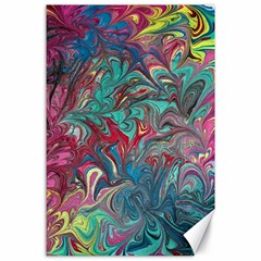 Psychedelic Marbling Patterns Iv Canvas 24  X 36  by kaleidomarblingart