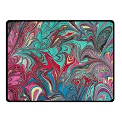 Psychedelic Marbling Patterns Iv Fleece Blanket (small) by kaleidomarblingart