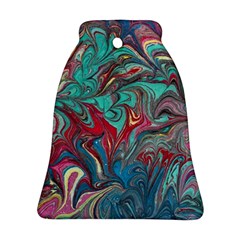 Psychedelic Marbling Patterns Iv Bell Ornament (two Sides) by kaleidomarblingart