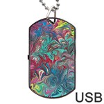 Psychedelic marbling patterns IV Dog Tag USB Flash (One Side) Front