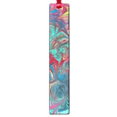 Psychedelic Marbling Patterns Iv Large Book Marks by kaleidomarblingart