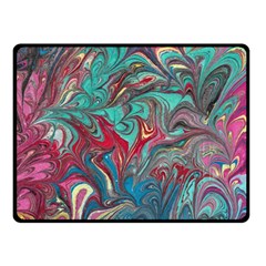 Psychedelic Marbling Patterns Iv Double Sided Fleece Blanket (small)  by kaleidomarblingart