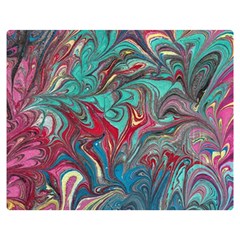 Psychedelic Marbling Patterns Iv Double Sided Flano Blanket (medium)  by kaleidomarblingart