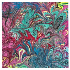 Psychedelic Marbling Patterns Iv Wooden Puzzle Square