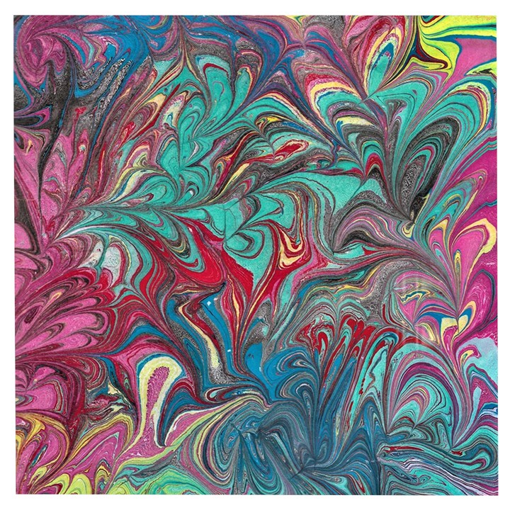 Psychedelic marbling patterns IV Wooden Puzzle Square