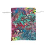 Psychedelic marbling patterns IV Lightweight Drawstring Pouch (M) Front