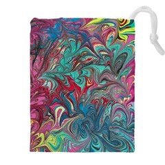 Psychedelic Marbling Patterns Iv Drawstring Pouch (5xl)