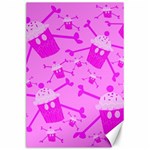 Cccartonnslogobg7 Cupycakescollage11pinknewbkgrd* Jokerscullzzz7117 Logohotpinkpattern Canvas 24  x 36  23.35 x34.74  Canvas - 1