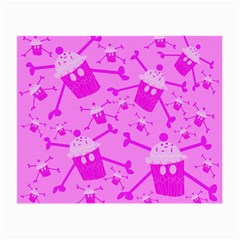 Cccartonnslogobg7 Cupycakescollage11pinknewbkgrd* Jokerscullzzz7117 Logohotpinkpattern Small Glasses Cloth (2 Sides) by DayDreamersBoutique