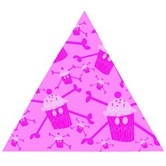 Cccartonnslogobg7 Cupycakescollage11pinknewbkgrd* Jokerscullzzz7117 Logohotpinkpattern Wooden Puzzle Triangle by DayDreamersBoutique