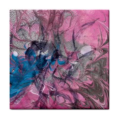 Brush Strokes On Marbling Patterns Tile Coaster by kaleidomarblingart