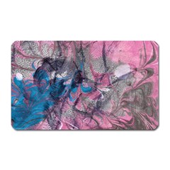 Brush Strokes On Marbling Patterns Magnet (rectangular) by kaleidomarblingart