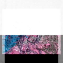 Brush Strokes On Marbling Patterns Rectangular Jigsaw Puzzl by kaleidomarblingart