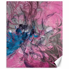 Brush Strokes On Marbling Patterns Canvas 8  X 10  by kaleidomarblingart