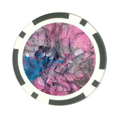 Brush Strokes On Marbling Patterns Poker Chip Card Guard by kaleidomarblingart