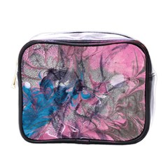 Brush Strokes On Marbling Patterns Mini Toiletries Bag (one Side) by kaleidomarblingart