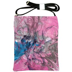 Brush Strokes On Marbling Patterns Shoulder Sling Bag by kaleidomarblingart