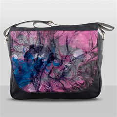 Brush Strokes On Marbling Patterns Messenger Bag by kaleidomarblingart