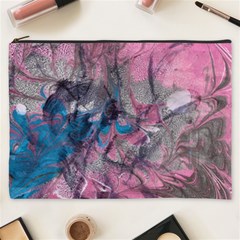 Brush Strokes On Marbling Patterns Cosmetic Bag (xxxl) by kaleidomarblingart