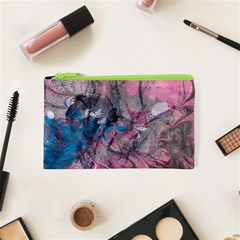 Brush Strokes On Marbling Patterns Cosmetic Bag (xs) by kaleidomarblingart