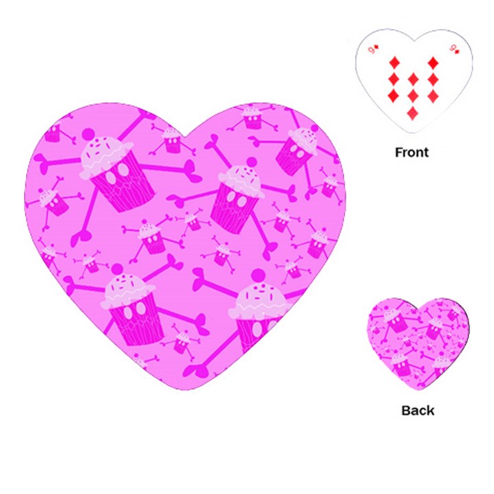 Cupycakespink Playing Cards Single Design (Heart)