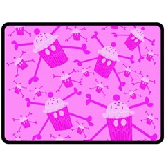 Cupycakespink Fleece Blanket (large)  by DayDreamersBoutique