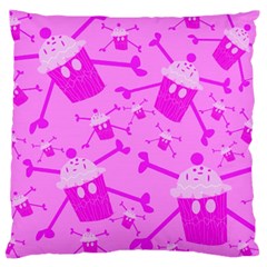 Cupycakespink Large Cushion Case (two Sides) by DayDreamersBoutique