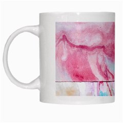 Abstract Marbling White Mugs by kaleidomarblingart