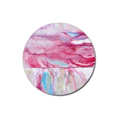 Abstract Marbling Rubber Coaster (round)  by kaleidomarblingart