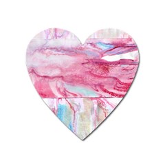 Abstract Marbling Heart Magnet by kaleidomarblingart