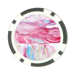 Abstract Marbling Poker Chip Card Guard by kaleidomarblingart