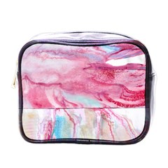 Abstract Marbling Mini Toiletries Bag (one Side) by kaleidomarblingart