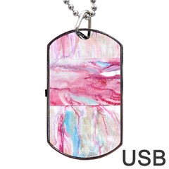 Abstract Marbling Dog Tag Usb Flash (one Side) by kaleidomarblingart