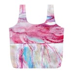 Abstract marbling Full Print Recycle Bag (L) Front