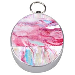 Abstract Marbling Silver Compasses by kaleidomarblingart