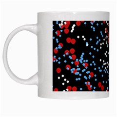 Multicolored Bubbles Motif Abstract Pattern White Mugs