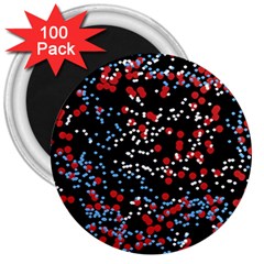 Multicolored Bubbles Motif Abstract Pattern 3  Magnets (100 pack)