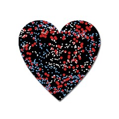 Multicolored Bubbles Motif Abstract Pattern Heart Magnet