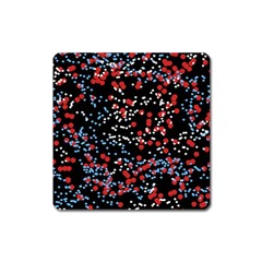 Multicolored Bubbles Motif Abstract Pattern Square Magnet