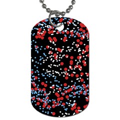 Multicolored Bubbles Motif Abstract Pattern Dog Tag (one Side)