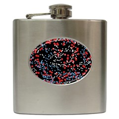 Multicolored Bubbles Motif Abstract Pattern Hip Flask (6 oz)