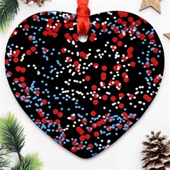 Multicolored Bubbles Motif Abstract Pattern Heart Ornament (two Sides) by dflcprintsclothing