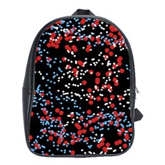 Multicolored Bubbles Motif Abstract Pattern School Bag (large) by dflcprintsclothing