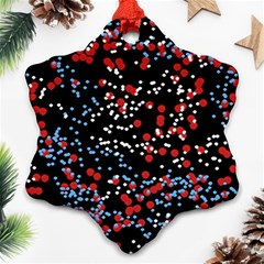 Multicolored Bubbles Motif Abstract Pattern Snowflake Ornament (Two Sides)