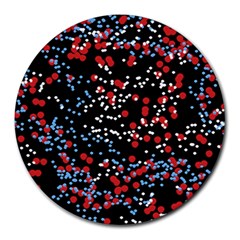 Multicolored Bubbles Motif Abstract Pattern Round Mousepads