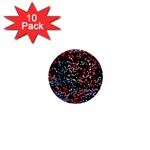 Multicolored Bubbles Motif Abstract Pattern 1  Mini Buttons (10 pack)  Front